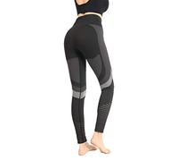 Leggins Vivacuerpo 3D Anticellulite Leggings Plumi di Cellulite Compressione 3D Anticellulite Viva Corpo Dimagrante Vita Alta Senza Cuciture Pantaloni Sportivi Donna per Running Yoga e Fitness, Nero