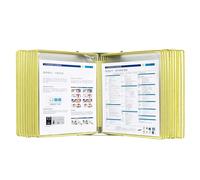 Leggio A Muro A4 - Leggio Espositore Da Parete, 20 Tasche Per Display, Formato Lettera, Per Ufficio, Officina, Sala Espositiva, Riferimento E Archiviazione Di Documenti A4(Yellow)