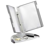 Leggio A4 da tavolo grigio con 10 buste T-Office