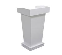 Leggio Bianco con Robusta Base in Legno. Leggio Versatile per Parlare e Leggere. Ideale per aule, chiese, conferenze ed Eventi.