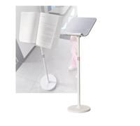 Leggio Da Pavimento, Altezza Regolabile Da 930 A 1400 Mm, Dimensioni Pannello 390 X 265 Mm, Può Contenere Libri Spessi For Ricette E Libri Di Testo.(White)