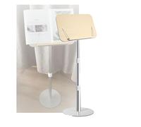 Leggio Da Pavimento, Capacità Di Carico 25 Kg, Angolazione E Altezza Del Pannello Regolabili, For Ricette, Libri Di Testo E Spartiti Musicali(White,Adjustable 70-142cm)