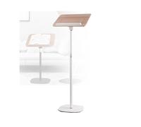 Leggio Da Pavimento, Leggio Regolabile In Angolazione 180°, Dimensioni Pannello 39x26 Cm For Ricette, Libri Di Testo, Spartiti Musicali(White,Adjustable 50-90cm)