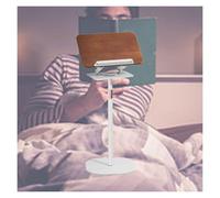 Leggio Da Pavimento,Supporto For Lettura Rimovibile 2 In 1 A Doppio Uso,Altezza Regolabile,For Libri Di Testo,Tablet,Riviste,Ricette(White,Adjustable 91-159cm)