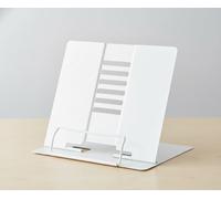 Leggio da Tavolo in Metallo, Pieghevole, 6 Angoli, per Libri e Tablet | Leggio bianco in metallo con 6 angoli, pieghevole e antiscivolo, per libri, tablet, ricette e spartiti.