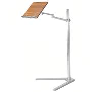 Leggio da terra regolabile con base in alluminio a forma di V per libri di testo, libri musicali, tablet e ricette di cucina