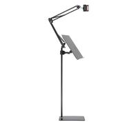 Leggio For Spartiti, Leggio Portatile, Leggio For Spartiti Contro Il Muro, Fino A 125 Cm For Chitarristi, Gruppi Musicali, Cori E Spettacoli