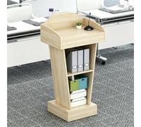 Leggio in legno, podio, pulpito della chiesa,Wood,Basic | con ampia superficie di lettura, armadietto di stoccaggio, multifunzione, facile da montare, per aula, conferenze ed eventi