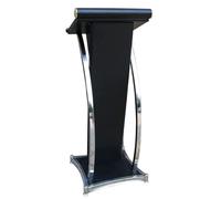 Leggio in Metallo Nero per Chiesa e Aula, pulpito Regolabile con ripiano Superiore Inclinato, scrivania Ideale per la Lettura o Il Laptop in Ufficio, Studio.