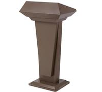 Leggio in Metallo Robusto, podio Portatile per Parlare in pubblico, Ideale per scuole, chiese e istituti di Formazione. Leggio Marrone per un'oratoria Efficace.