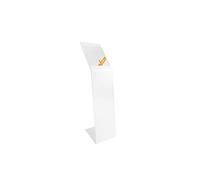 LEGGIO IN METALLO VERNICIATO ESPOSITORE PAVIMENTO AUTOPORTANTE PORTA AVVISI A4 - Bianco