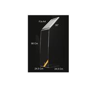 LEGGIO IN PLEXIGLASS ESPOSITORE DA PAVIMENTO PORTA AVVISI CORNICE A SCATTO A4