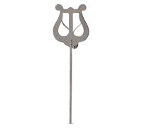 GEWA Porta spartiti da marcia - Nichelato - Lira di medie dimensioni - 2 Pulsanti