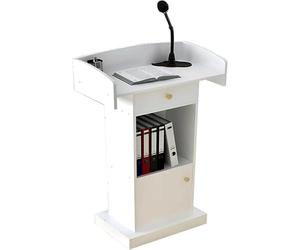 Leggio moderno in legno con ampio spazio per chiese, scuole e presentazioni, design elegante e podio portatile per eventi e conversazioni in pubblico