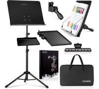 Leggio Musicale Pieghevole con Vassoio per Spartiti con Altezza Regolabile