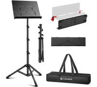 Leggio Musicale Pieghevole e Regolabile Realizzato in Metallo Stabile Tre