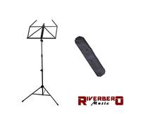 LEGGIO MUSICALE PIEGHEVOLE NERO CON BORSA STAND SPARTITI CON CUSTODIA Gewa
