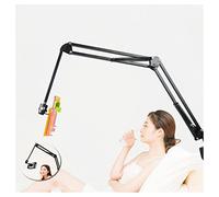 Leggio per Letto, Supporto per Libri Regolabile in Altezza 50-130 cm, Rotazione a 360°, Supporto per Lettura con Morsetto per Lettura a Mani libere, Lettura sdraiata