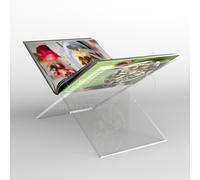 Leggio per libri cm 25 da tavolo smontabile in plexiglass trasparente