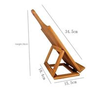 Leggio per Libri Supporto Per Libri Di Cucina Porta Ricette Tagliere In Bambù Inciso Cavalletto Pieghevole Per Chef Cerniere In Metallo Porta Libro per Ricette