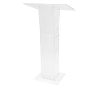 Leggio per podio in acrilico, 60 x 40 x 110 cm, trasparente, per scuole, chiese, ambasciate, università, conferenze stampa e altri luoghi