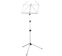 Leggio per Spartiti GEWA Bianco - Regolabile 63-125 cm Pieghevole Leggero