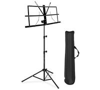 Leggio pieghevole for spartiti musicali nero salvaspazio regolabile in altezza stabile supporto for for esibizioni Stand musicali