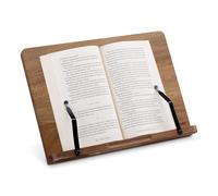Navaris Leggio Portalibri Tablet e-Reader Libri Cartacei 34x 24cm - Espositore Legno per Libro Cucina Supporto PC - Cavalletto Inclinazione Regolabile