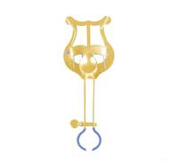 Leggio portatile e adatto ai viaggi, leggio per tromba, 18 x 6,2 x 7,2 cm, per piccoli strumenti (oro)