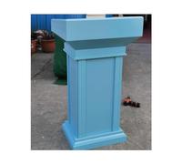 Leggio portatile in legno con ripiano portaoggetti, podio e supporto per insegnanti, 50 x 60 x 110 cm, ideale per presentazioni (blu)