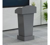 Leggio, Reception, Podio per discorsi,Grigio,Basic | con ampia superficie di lettura, armadietto di stoccaggio, multifunzione, facile da montare, per aula, conferenze ed eventi