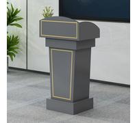Leggio, Reception, Podio per discorsi,Grigio,+Copper | con ampia superficie di lettura, armadietto di stoccaggio, multifunzione, facile da montare, per aula, conferenze ed eventi