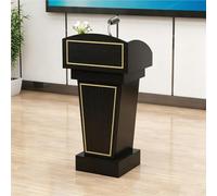 Leggio, Reception, Podio per discorsi,Nero,+Copper & Drawer | con ampia superficie di lettura, armadietto di stoccaggio, multifunzione, facile da montare, per aula, conferenze ed eventi