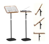 Leggio regolabile in altezza 46 - 120 cm, Supporto Regolabile per PC Portatile, Supporto Proiettore, Leggio Musicale,Tavolino Portatile Standing Desk,per lavori di studio, scuola, ufficio, chiesa