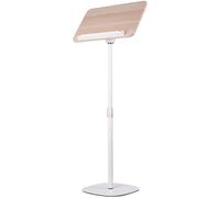 Leggio regolabile, supporto per libri in legno, scrivania portatile per laptop, ricette, digitazione, cucina e uso a letto, organizer per pagine a mani libere, altezza 50-90 cm