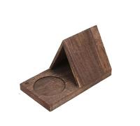 Leggio triangolare in legno Mini Retro Triangle Wood Book Rest with Cup Holder Wooden Bookcase Stand for Reading Bedroom Nightstand Office