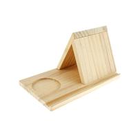 Leggio triangolare in legno Wooden Reading Stand Removable Triangle Book with Cup Holder Multifunctional Recipe Shelf for Desktop Bookend Organizer(Color A)