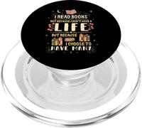 Leggo libri per avere molte vite - Bookish Book PopSockets PopGrip per MagSafe