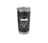 Leggo libri so cose Bicchiere termico in acciaio inox doppia parete