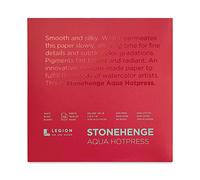 Legion Stonehenge Aqua Watercolor Block, 140lb. Hot Press, 7 by 7 Inches, White, 15 Sheets (L21-SQH140WH77)
