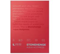 legion Stonehenge Aqua Watercolor Block, 63,5 kilogram. Hot Press, 22,9 x 30,5 cm, bianco, 15 fogli (l21-sqh140wh912)