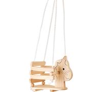 Altalena in legno a forma di cavallo
