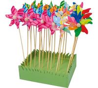 Wooden Handled Windmill (Set of 24)