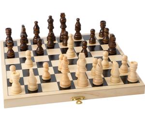 Legler Folding Chess Wooden Games Set travel chess