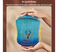 Legna 17 Stringhe Presa Comoda Lyre Harp per Gli Studenti Adulti, Arpa Lira Portatile Arpa a Leva per La Scuola, Campeggio Insegnamento Della Musica(Plate Gradient Blue+Pack+Strings)