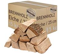 Legna da Ardere 15 kg Per Stufa e Camino Braciere Griglia Cestello per il Fuoco Ceppi 25 cm legno di quercia flameup
