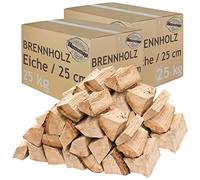 Legna da Ardere 5-500 kg Per Stufa e Camino Braciere Griglia Cestello per il Fuoco Ceppi 25 cm quercia flameup, Numero:50 kg