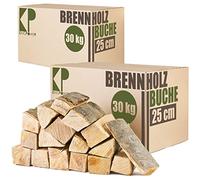 Legna da Ardere 60 kg Per Stufa e Camino Braciere Griglia Cestello per il Fuoco Ceppi 25 cm Kingpower