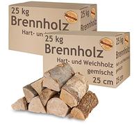 Legna da ardere Misto 5-500 kg Faggio Quercia Betulla Pino Abete Legna per stufe e caminetti Braciere Griglia 25 cm Camera asciugata flameup, Peso:50 kg