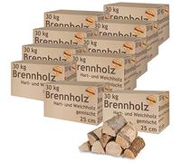 Legna da ardere Misto 5-500 kg Faggio Quercia Betulla Pino Abete Legna per stufe e caminetti Braciere Griglia 25 cm Camera asciugata flameup, Peso:300 kg